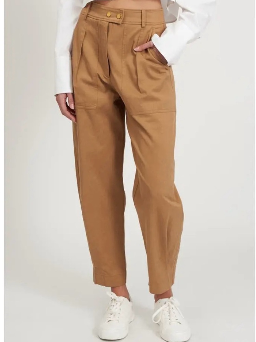 Rebecca Minkoff   pleat crop utility pants sz 6
